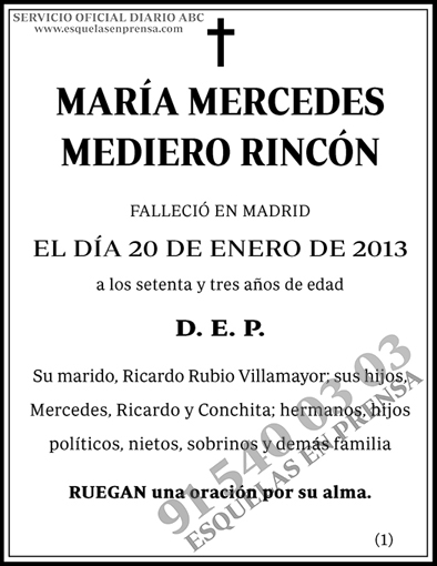 María Mercedes Mediero Rincón